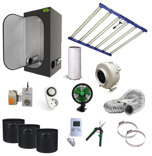 Komplettes Growbox Set 150x150x200cm mit 660W LED Grow Lampe